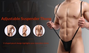 Tanga Moldeador <span class=keywords><strong>de</strong></span> Cuerpo <span class=keywords><strong>de</strong></span> Una Pieza con Correa Ajustable, Lencería Erótica Sexy para Hombre, Estimulación para Adultos, Diseño <span class=keywords><strong>de</strong></span> Bolsillo Convexo - Product Image 6