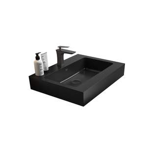 Lavabo de cuarzo de ingeniería integrada DB de color negro mate sin drenaje ni grifo para uso en la cocina - Product Image 2