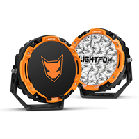 LIGHTFOX - Foco LED Todoterreno de 7 Pulgadas con DRL Integrado, Alta Potencia, Súper Brillante, para 4x4
