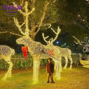 Christmas Deer Decorative Light Collection <b>for</b> Matching Multiple Animal <b>Figures</b> Across Commercial Holiday Landscape Installation - Product Image 3