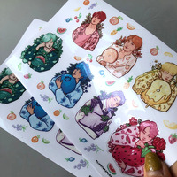 Autocollant personnalisé avec impression UV, étiquette en plastique transparente, 1 pièce