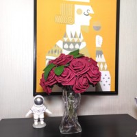 Offre Spéciale fait à la main réaliste colorant Roses mousse Flores fausses fleurs artificielles pour bricolage mariage extérieur arc décoration centres de table