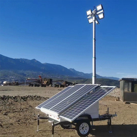 Mobiler Solar-PV-Panel-Anhänger für den Außenbereich-Solar betriebene LED-und Batterie beleuchtung für den Notfall