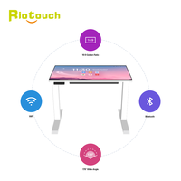 Table interactive motorisée à hauteur réglable avec écran tactile multipoint capacitif de 43 pouces pour les applications éducatives des enfants du primaire et du secondaire, jeux gratuits