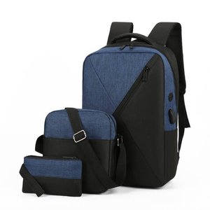 2024 Best-seller 3-Piece Oxford Cloth USB Laptop Backpack Set-Versátil Business & Travel Bags