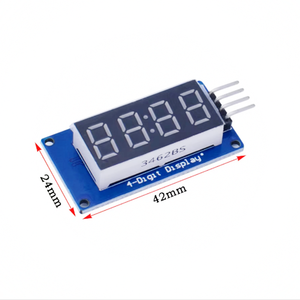 TM1637 4-digit <b>digital</b> display module with adjustable <b>LED</b> brightness and <b>clock</b> point block - Product Image 3