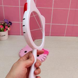 Wholesale Cute 3D <strong>Hello</strong> <strong>Kitty</strong> Handheld Makeup Mirror Kawaii Cartoon Portable Vanity Mirror for Girls Women Gift - Product Image 6