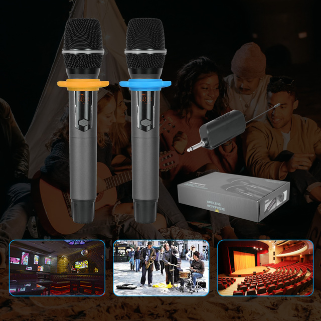 Accuracy Pro Audio UHF-210 UHF Wireless Mic System Professional Plastic Handheld 2-way Microphone Wireless