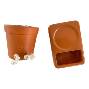Eco-Friendly Smiling Face Design Indoor/Outdoor Terrcorra Self-Watering Planter Smart Digital Type for Succulent &amp; Flower Pot - Product Image 4