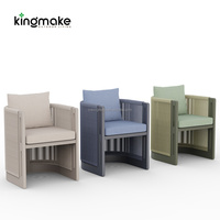 Ensemble de meubles de jardin en aluminium pour restaurant, résistant aux UV, avec chaises et tables en corde tressée