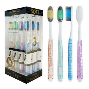 10000 + Cerda Toothbrush Manual Extra Macio com Tubo De Plástico BPA Free Home Use 12 PCS/Box Alta Qualidade - Product Image 3