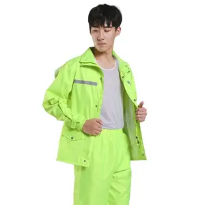Tianwang Hi Vis Reflective Rain Suit For Adults Unisex Rain Jacket And Pants Suit Waterproof Men's Motorcycle Rain Gear