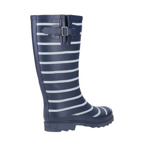 Welly Printed Regens tiefel Anti-Rutsch Wasserdicht Hot Sale Custom Adult Damen Seitens chnalle Frauen Regens tiefel Baumwoll stoff Gummi - Product Image 5
