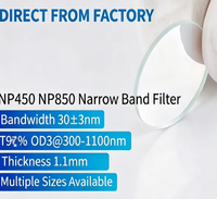 Rehoboth Dual-Band Narrow Band Glass Filter NP450 NP850 Bandwidth 30nm T97% OD3 All-dielectric Coating Thickness 1.1mm 1-Year