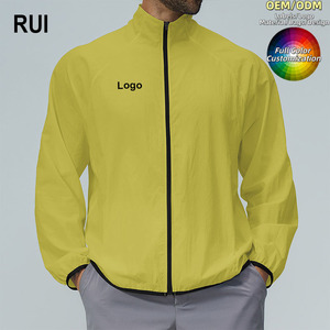 RUIQUWIN Custom Logo Thin Soft Shell <b>Men's</b> Sun Protection <b>Jacket</b> OEM Plus Size <b>3XL</b> 4XL Quick Dry Outdoor Running Fitness Apparel - Product Image 1