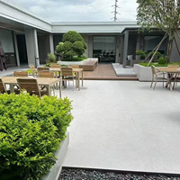 Ubin Batu Paving Luar Ruangan Kuarsa 600x600x18 Anti Selip Tebal PC Brick Tampilan Batu Alam untuk Lantai Villa Halaman Taman