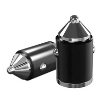 Portable 45W type-c PD Mini chargeur de voiture QC3.0 adaptateur rapide anneau tirer conception 2 Ports USB adaptateur de voiture électrique universel 2-en-1