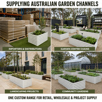 Bac à légumes carré surélevé en acier épais pour jardin, style australien, fournisseur de jardinières pour cour et fleurs
