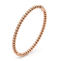 Bracelet en acier inoxydable plaqué or de style classique européen et américain, perles rondes non décolorantes, pour mariage, fête et cadeau