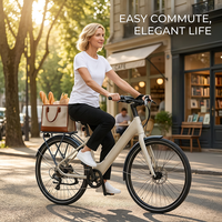 Vélo électrique confortable pour trajets domicile-travail, autonomie 31-60 km, durable, en stock dans l'entrepôt européen.