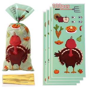 10.8*5.2 "xuyên biên giới cho Amazon thương mại nước ngoài Thổ Nhĩ Kỳ Tạ Ơn Cookie kẹo bao bì túi OPP Đảng Túi Quà Tặng - Product Image 1