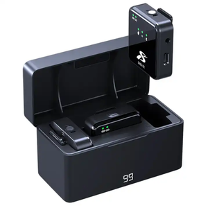 ไมโครโฟนไร้สายแบบหนีบปกเสื้อ Professional SX63 พร้อมกล่องชาร์จสำหรับ iPhone ไมโครโฟนคอนเดนเซอร์ - Product Image 1