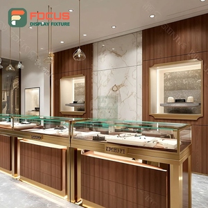 High Visibility Custom Jewelry Display Case Manufacturer Wood Frame Jewelry Shop Showcase Cabinet - Product Image 4