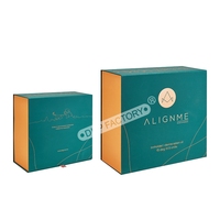 Boîte magnétique Caja Alineadores en carton rigide de conception personnalisée, boîte de papier pour plateau dentaire avec aligneur de dents en 24 étapes avec poche