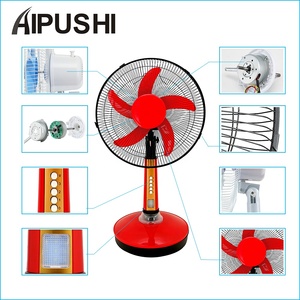 Ventilateur de table rechargeable AC/DC avec lumière, moteur DC 555/775 100% cuivre, fabriqué à Foshan Shunde, très vendu en Afrique et en Arabie, USB - Product Image 3