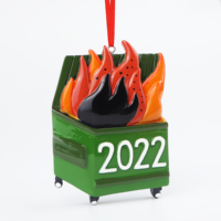 Kunden spezifische Weihnachts baums chmuck DIY Harz Anhänger hängen Müll container Feuer Ornament DIY Crafts Party Home Decor New Hot