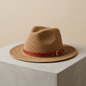 Sombrero Panamá Unisex de Lona con Ala Ancha, Cinta Ajustable, para Playa, Viajes, Aire Libre, Verano, Adultos - Product Image 1