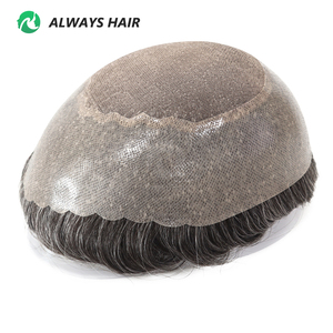 Parrucchino per Uomo con <span class=keywords><strong>Base</strong></span> in Mono 8x10, Onda Naturale, Lunghezza <span class=keywords><strong>6</strong></span> Pollici, Densità 120%, <span class=keywords><strong>Capelli</strong></span> Indiani - Product Image 3
