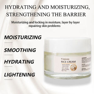 Crema de arroz orgánica de 50g personalizada 2025 con ingredientes de ácido hialurónico, gran oferta, crema hidratante suavizante reparadora de colágeno - Product Image 3