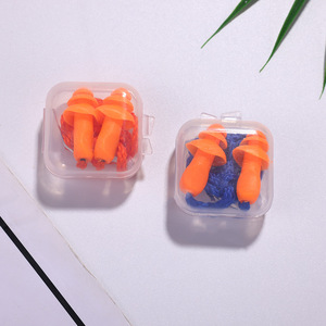 مقابس أذن سيليكون مريحة في السباحة NRR <span class=keywords><strong>29dB</strong></span> للبالغين سدادات أذن دش مائي - Product Image 5