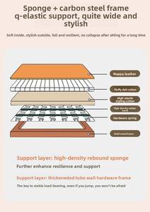 Sofá Cuadrado Europeo <span class=keywords><strong>de</strong></span> Una Plaza con Estructura Metálica, Relleno <span class=keywords><strong>de</strong></span> Esponja y Tapicería <span class=keywords><strong>de</strong></span> Tela Personalizable - Product Image 6