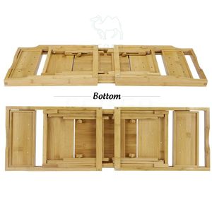 Plateau de baignoire en bois de bambou avec pieds réglables - Product Image 5