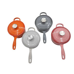 Olla de Hierro Fundido Esmaltado con Doble Asa, Olla para Estofado, Compatible con Estufas de Inducción y Gas, Color Personalizado, Utensilios de Cocina Clásicos - Product Image 1
