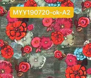 बैंगनी गुलाबी फूल बुने बंदना 100% लिनन डिजिटल प्रिंट कपड़े, लड़कियों और लड़कों के लिए शर्ट सोफे कुशन पोशाक - Product Image 3