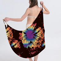 En existencias, bufanda de tiras con estampado de patrón para mujer, cubierta de playa, pareo envolvente, vestido de tirantes, traje de baño de playa