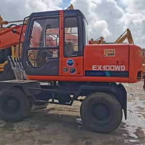 Hitachi EX100 Wheel Excavator Compact Structure <b>Flexible</b> Movement Ideal for Urban Road Construction and Narrow Site Work - Product Image 4