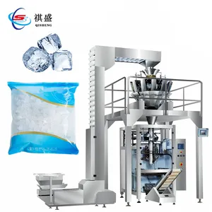 Automatic Ice Cube Bag Filling Packaging Machine Small Ice Block Tube 1kg 3kg 5kg Weighing Packing And Sealing Machine