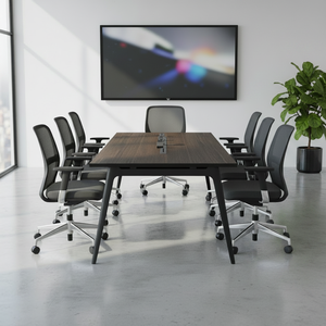 <span class=keywords><strong>Table</strong></span> de réunion de bureau, bureau de conférence et ensemble de chaises pour 8 personnes, <span class=keywords><strong>table</strong></span> de négociation en bois pour salle de réunion - Product Image 2