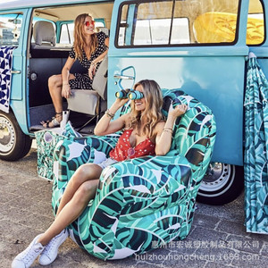 <b>Inflatable</b> <b>Sofa</b> Palm Tree Design 103x104cm Outdoor Air Chair Tropical Style Adult Use Environmentally Friendly PVC - Product Image 2