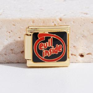 Pulsera Italiana de Oro Personalizada con Dijes de Ojo, Joyería de Moda con Cadena y Eslabones para Ella, Regalo de Cumpleaños o Navidad - Product Image 4