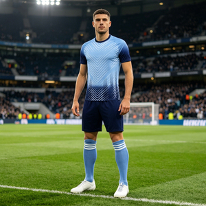Maillots et shorts de <span class=keywords><strong>football</strong></span> respirants de haute qualité, personnalisés avec impression par transfert thermique, ensemble de vêtements de sport d'été 100% polyester - Product Image 3