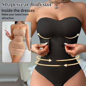 Faja Moldeadora de Cuerpo para Mujer, Sin Costuras, Sin Tirantes, Tipo Top Tubo, con Soporte para el Busto, Efecto Reductor de Abdomen y Levantamiento de Glúteos, Leotardo Moldeador Corporal - Product Image 2