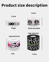 Bande de kinésiologie Leukotape Kira personnalisée en coton rigide pour le sport, avec impression athlétique, pour entraînement croisé, avec logo personnalisable