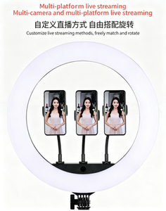 21 Inch LED Selfie Ring Light, 72W High Brightness Ringlight with 3 Phone Holders, Adjustable Color Temperature, for Live Stream - Product Image 4