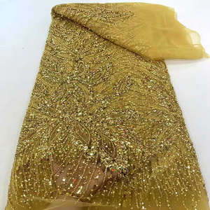 Tessuto ricamato a strati con perline bianche in pizzo con perline in tessuto ricamato abito da sposa <span class=keywords><strong>maglia</strong></span> - Product Image 3