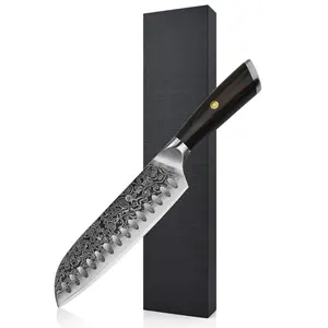 Amazon Bán Chạy Nhất 2019 7 Inch Nhật Bản Santoku Đầu Bếp Damascus Dao Thép Để Bán